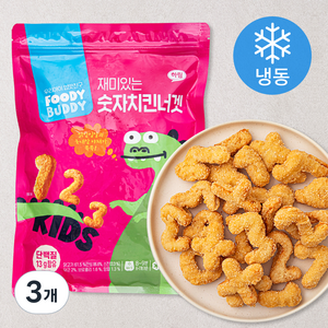 푸디버디 재미있는 숫자 치킨너겟 (냉동), 500g, 3개