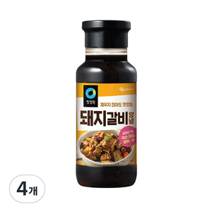 청정원 돼지갈비양념 500g, 4개