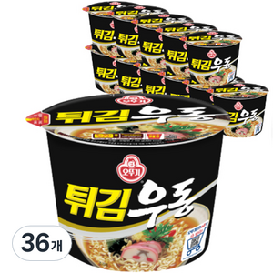 오뚜기 튀김우동 컵라면, 110g, 36개