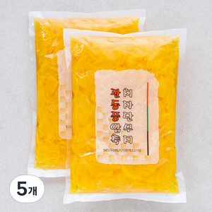 관동풍 압축 치자단무지 2p, 2kg, 5개