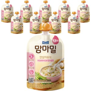 맘마밀 안심 이유식 12개월 부터, 아스파라거스와 닭가슴살, 100g, 10개