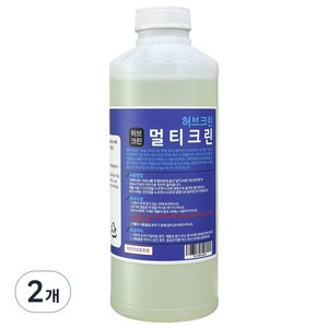 허브크린 멀티크린 배수구 하수구 유분 오물 용해 분해 막힘 해결 세정제, 1L, 2개