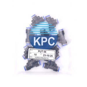 KPC 에어호스 유공압공구 원터치휘팅 PUT 0600, 10개