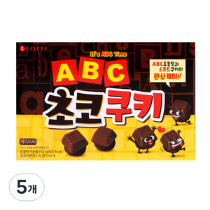 롯데웰푸드 ABC초코쿠키, 152g, 5개