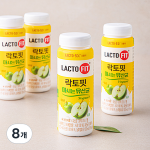 종근당건강 락토핏 마시는 유산균 사과, 130ml, 8개