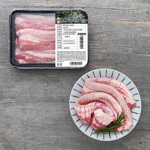 파머스팩 제주 흑돼지 미박칼집삼겹살 구이용 (냉장), 500g, 1팩