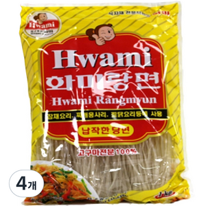 화미 납작한 당면, 1kg, 4개