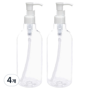 홈앤라이프 디스펜서 용기+캡 500ml, 용기(투명), 캡(오일펌프), 4개