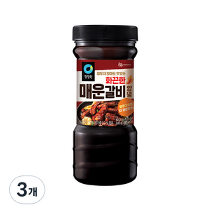 청정원 화끈한 매운갈비 양념, 840g, 3개