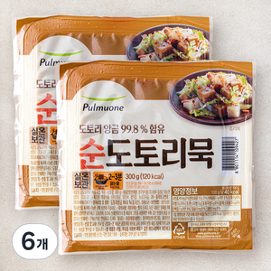 풀무원 순 도토리묵, 300g, 6개