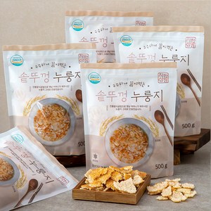 착한상점 구수하게 끓여먹는 솥뚜껑 누룽지, 500g, 5개