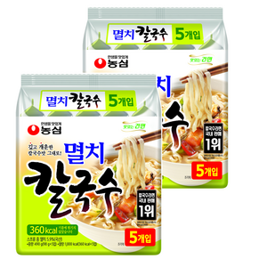농심 멸치칼국수, 98g, 10개