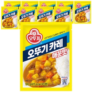 오뚜기 3분요리 매운맛카레, 100g, 10개