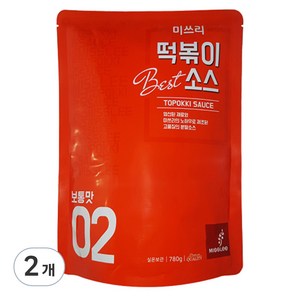 미쓰리 떡볶이소스 02 보통맛, 780g, 2개