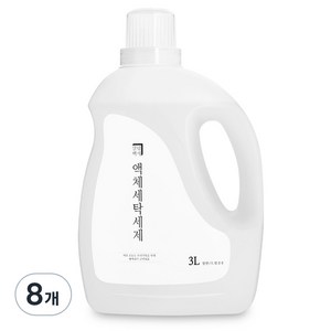 살림백서 액체세탁세제 본품, 3L, 8개