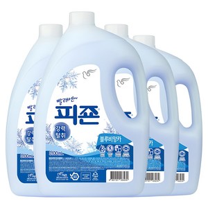 피죤 섬유유연제 블루비앙카 본품, 3.1L, 4개