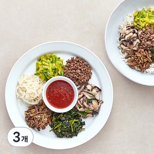 정미경키친 한우 나물비빔밥 세트, 205g, 3개