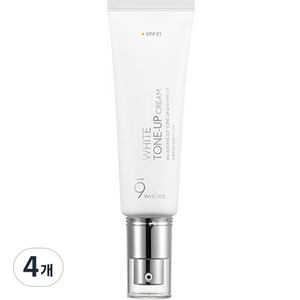 나인위시스 비건 화이트 톤업 크림 SPF21, 50ml, 4개