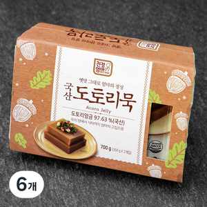 친정엄마 국산 도토리묵 2입, 700g, 6개