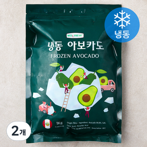 웰프레쉬 페루산 아보카도 (냉동), 2개, 1kg