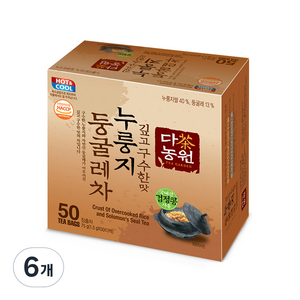 다농원 누룽지 둥굴레차, 1.5g, 50개입, 6개