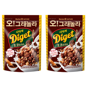 마켓오네이처 오그래놀라 다이제 초코츄러스 시리얼, 300g, 2개