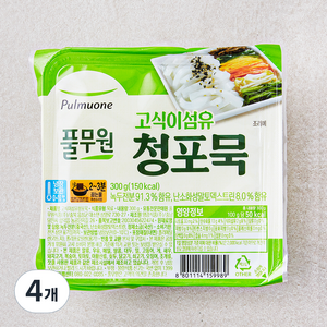 풀무원 고식이섬유 청포묵, 300g, 4개