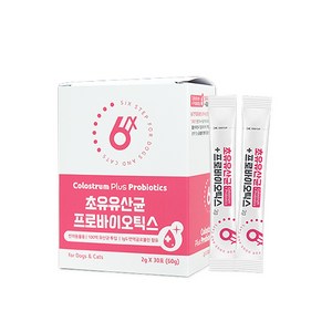 식스스텝 반려동물 초유 유산균 프로바이오틱스 30p, 1개