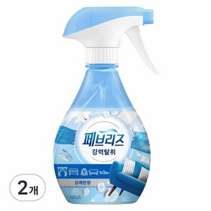 페브리즈 강력탈취 섬유탈취제 상쾌한향 본품, 370ml, 2개