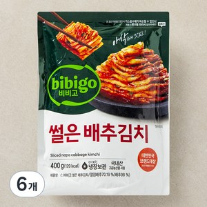 비비고 썰은 배추김치, 400g, 6개