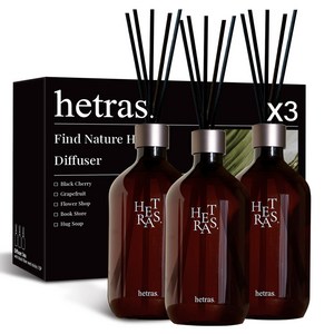 헤트라스 프리미엄 대용량 디퓨저, 화이트셔츠, 500ml, 3개