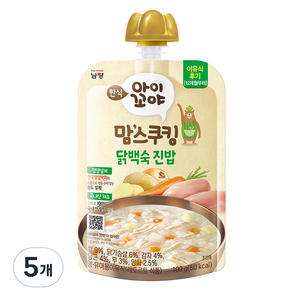 아이꼬야 맘스쿠킹 이유식 100g, 닭백숙 진밥, 5개