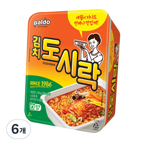 팔도 김치 도시락 86g, 6개