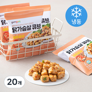 곰곰 닭가슴살 큐브 새우살사 (냉동), 100g, 20개