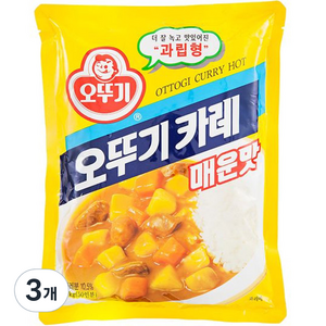 오뚜기 카레 매운맛, 1kg, 3개