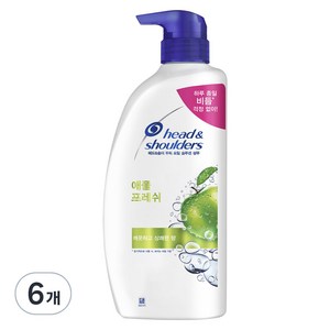 헤드앤숄더 애플 프레쉬 두피 샴푸 깨끗하고 상쾌한 향, 850ml, 6개