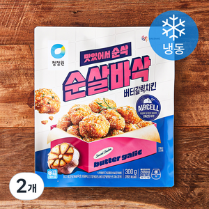 청정원 순살바삭 버터갈릭치킨 (냉동), 300g, 2개