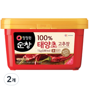 청정원순창 태양초 고추장, 1kg, 2개