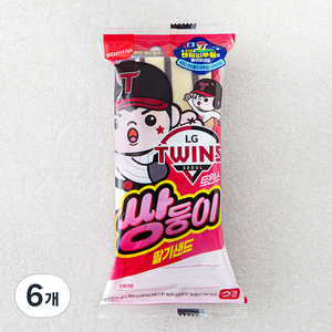 삼립 KBO 트윈스 쌍둥이 딸기샌드, 49.5g, 6개, 2개입