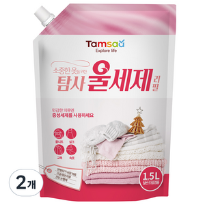 탐사 중성세제 울세제 리필, 1.5L, 2개