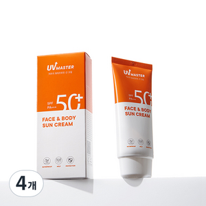 토니모리 유브이마스터 페이스앤바디 선크림 SPF50+ PA+++, 80ml, 4개