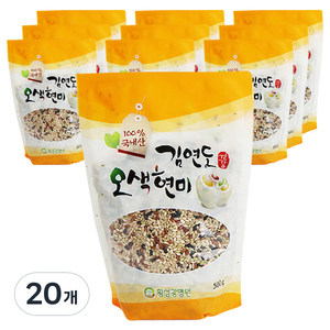 김연도 웰빙 오색현미, 500g, 20개