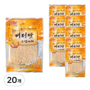 서울지앤비 버터맛 오징어채, 20개, 32g