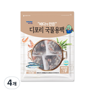 바다원 디포리 국물용팩, 300g, 4개