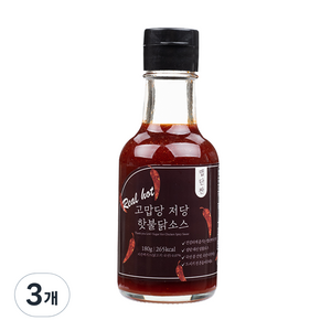 고맙당 저당 핫불닭소스, 180g, 3개