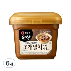 청정원순창 조개멸치 된장찌개 양념, 450g, 6개