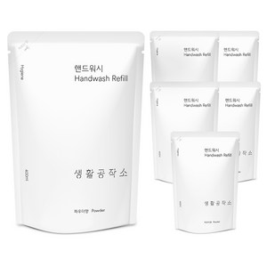 생활공작소 핸드워시 리필 파우더향, 6개, 400ml