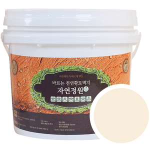 자연정원 바른황토 바르는 천연황토벽지 페인트, 아이보리, 4L, 1개