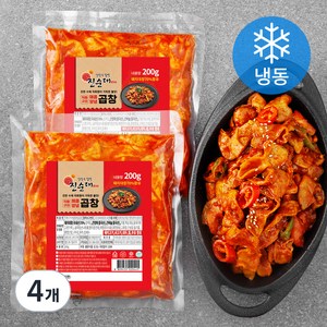 강창구찹쌀진순대 창구식품 직화구이 매콤양념 곱창 (냉동), 200g, 4개