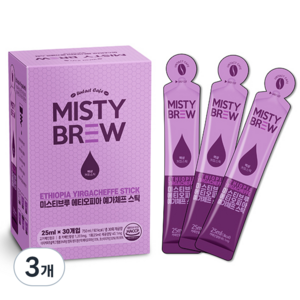 미스티브루 에티오피아 예가체프 액상 스틱 더치커피, 25ml, 30개입, 3개